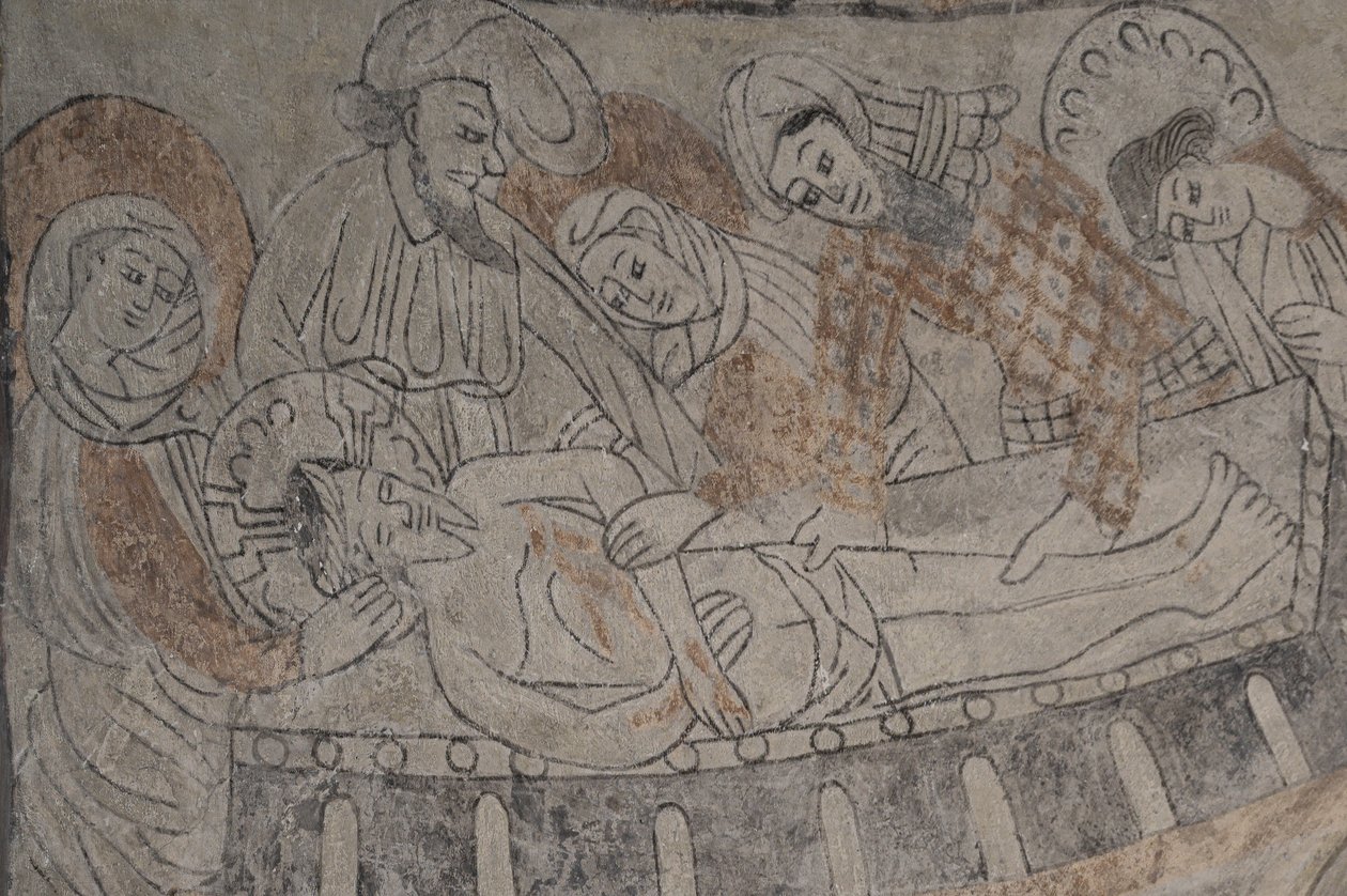 Die Grablegung Jesu (Fresko) von Unknown Artist