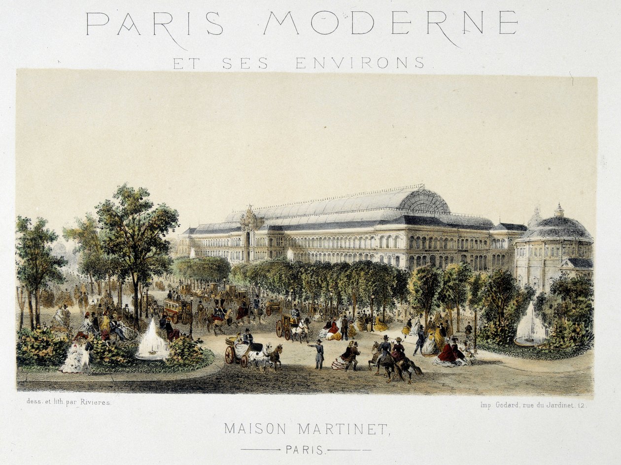 Die Menge auf den Champs-Elysées von Unknown artist