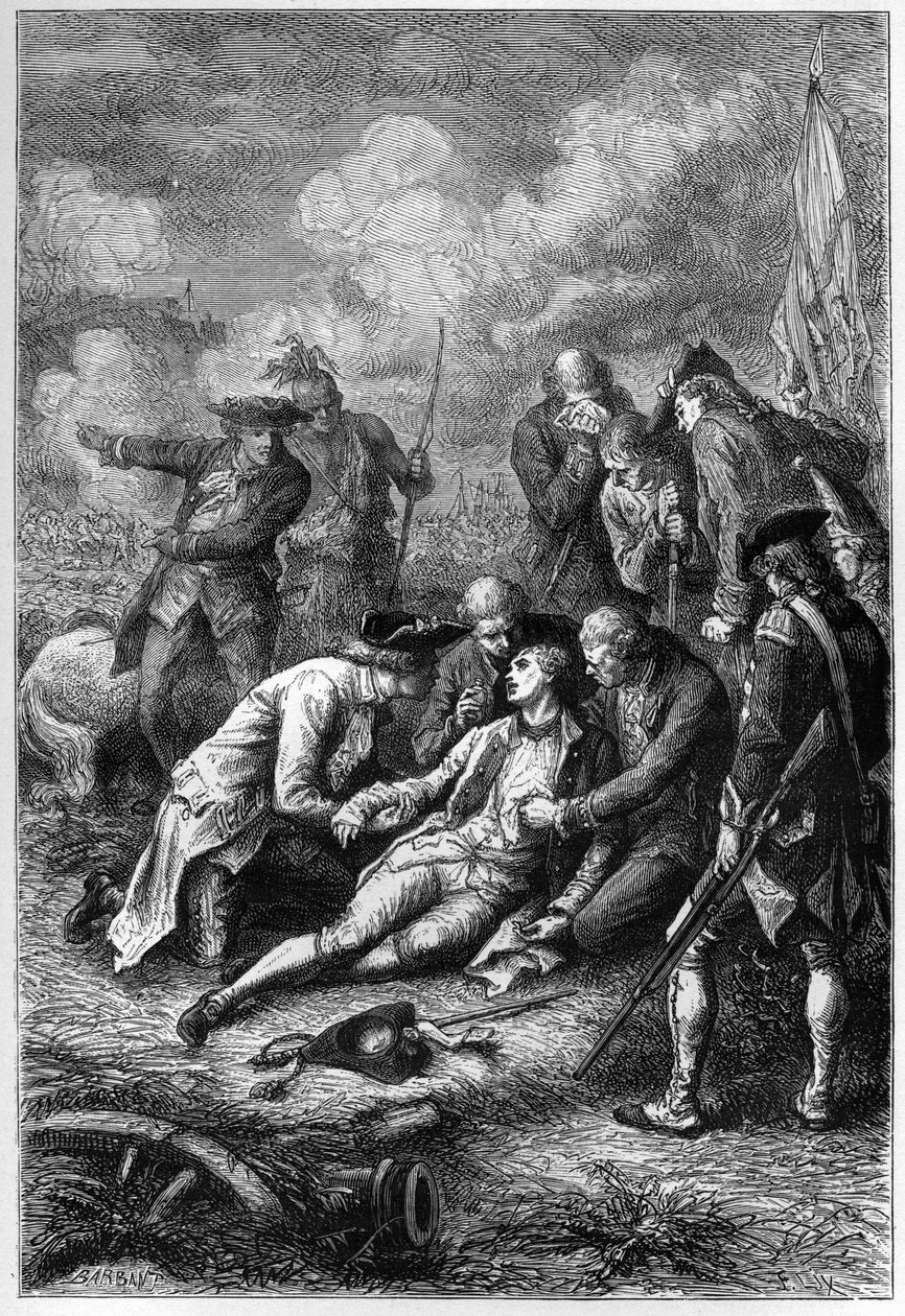 Der Tod von James Wolfe (1727-1759) auf den Ebenen von Abraham, Quebec von Unknown artist