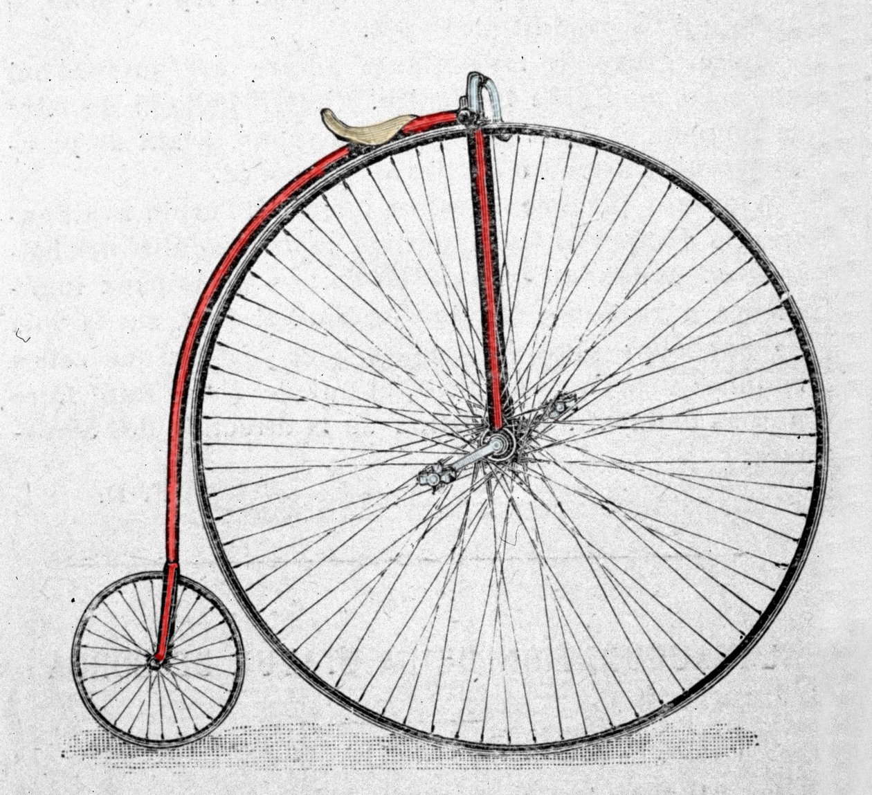 Das große Fahrrad, oder Grand Bi (Grand-Bi), wurde zwischen 1865 und 1870 erfunden von Unknown artist