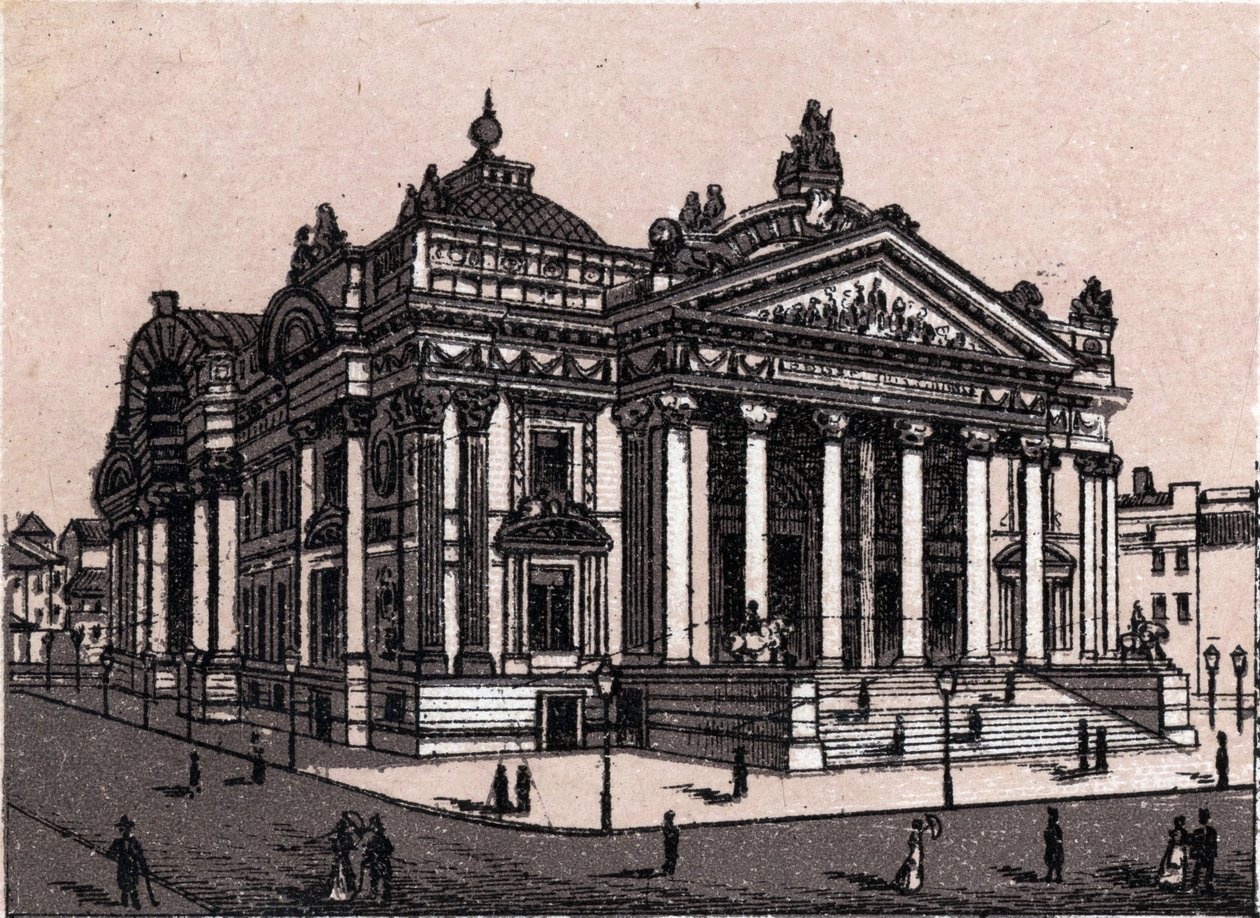 Die neue Börse in Brüssel, Belgien von Unknown artist