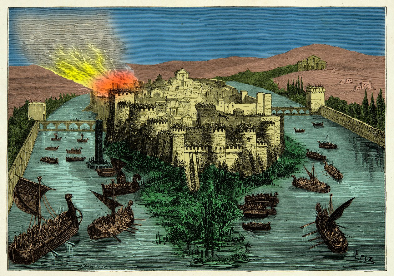 Die Belagerung von Paris 845 durch die Wikinger mit Ragnar Lodbrok an ...