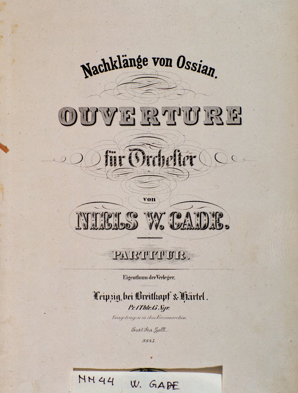 Titelseite der Partitur von Souvenirs D