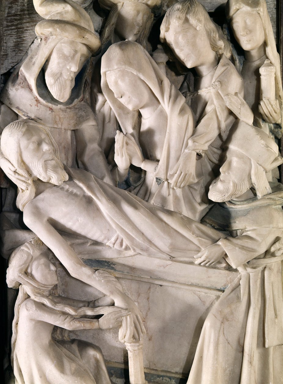 Grab Christi, Details des Altars von Saint-Riquier von Unknown artist