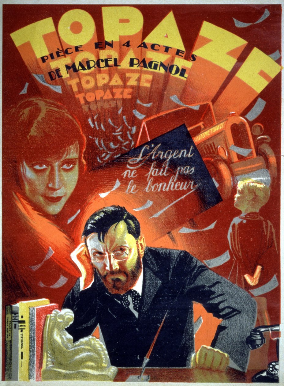 Topaze, Theaterstück von Pagnol, ca. 1930-1940 von Unknown Artist