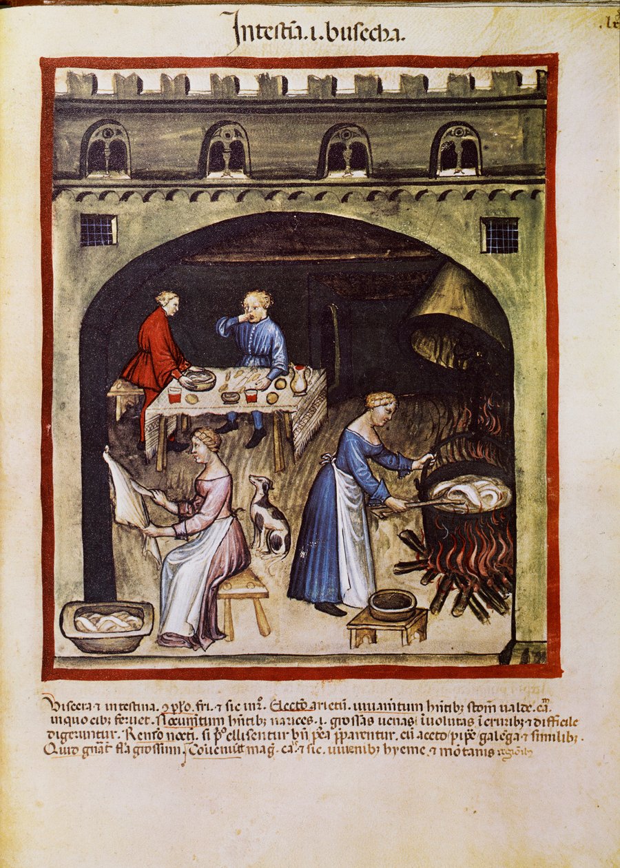 Behandlung der Medizin: „Das Kochen der Eingeweide und Därme von Tieren“ von Unknown artist