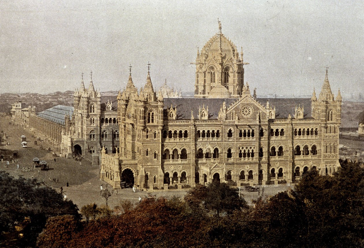 Victoria Station in Mumbai, Ende 19. Jahrhundert von Unknown artist