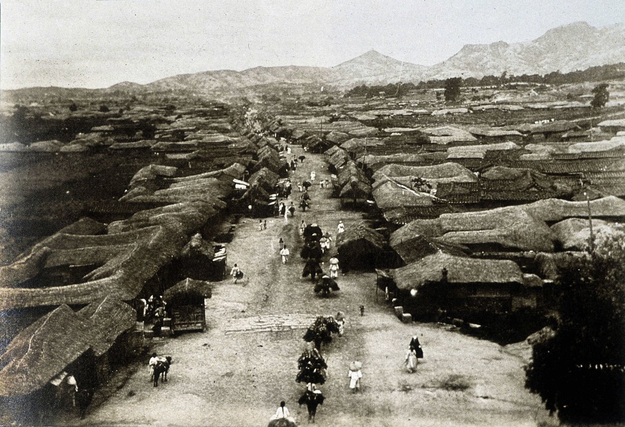 Ansicht der Chongro Avenue in Seoul (Hauptstadt von Korea) im 19. Jahrhundert von Unknown artist