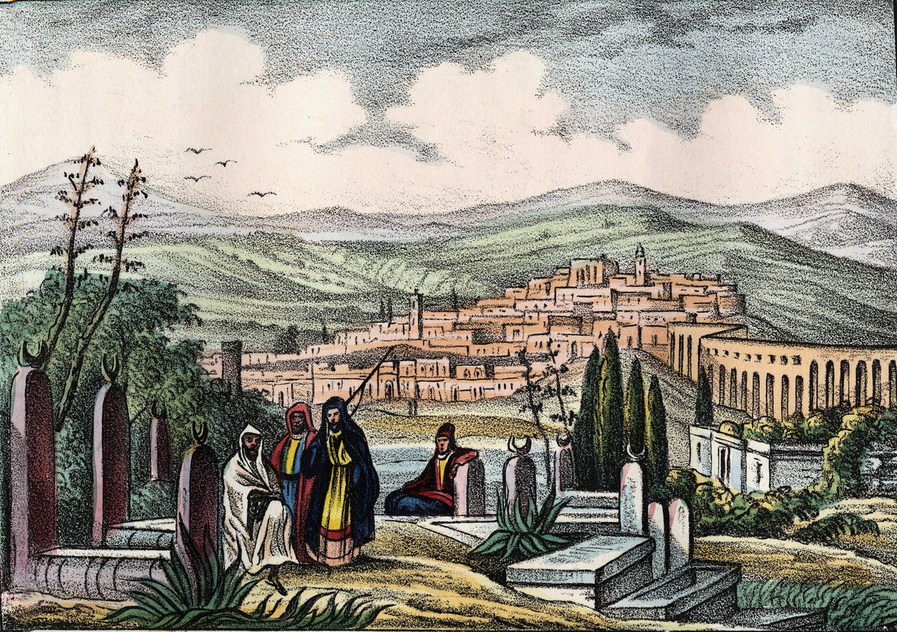 Ansicht von Medeah, antike römische Festung in Algerien. In „Storia d