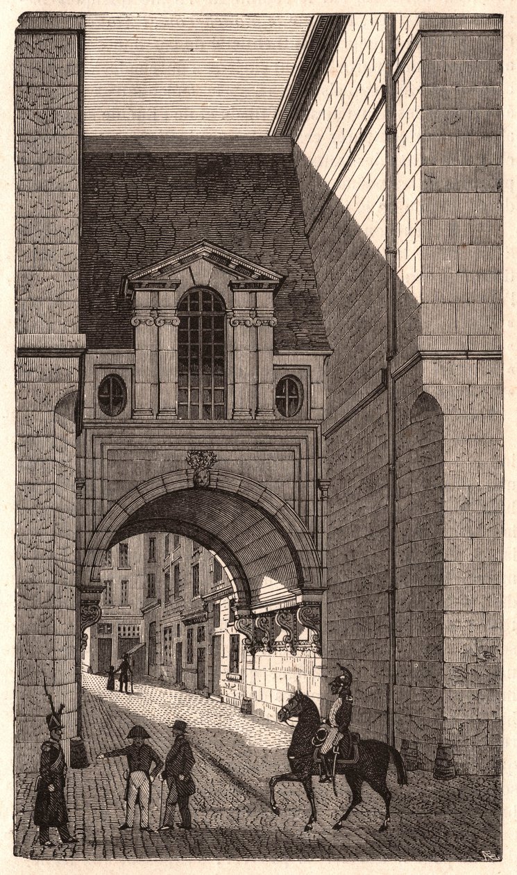Ansicht eines Renaissance-Gebäudes aus der Zeit Heinrichs II. in der Nazarethstraße in Paris, Frankreich von Unknown