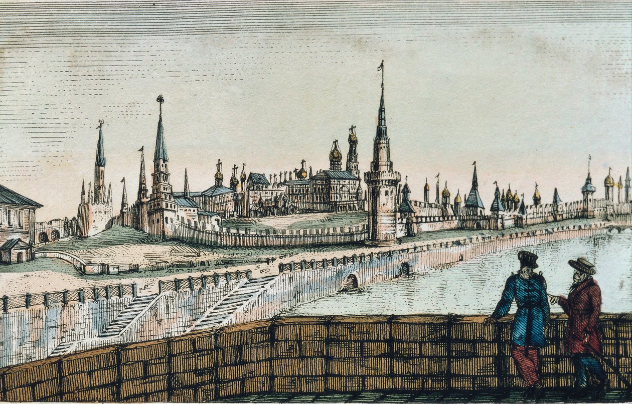 Ansicht des Kremls in Moskau, aus "Reisen" von Edouard de Montule von Unknown artist