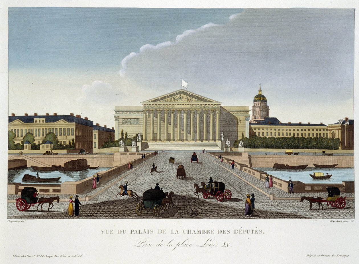 Ansicht des Palais de la Chambre des Députés von Unknown artist