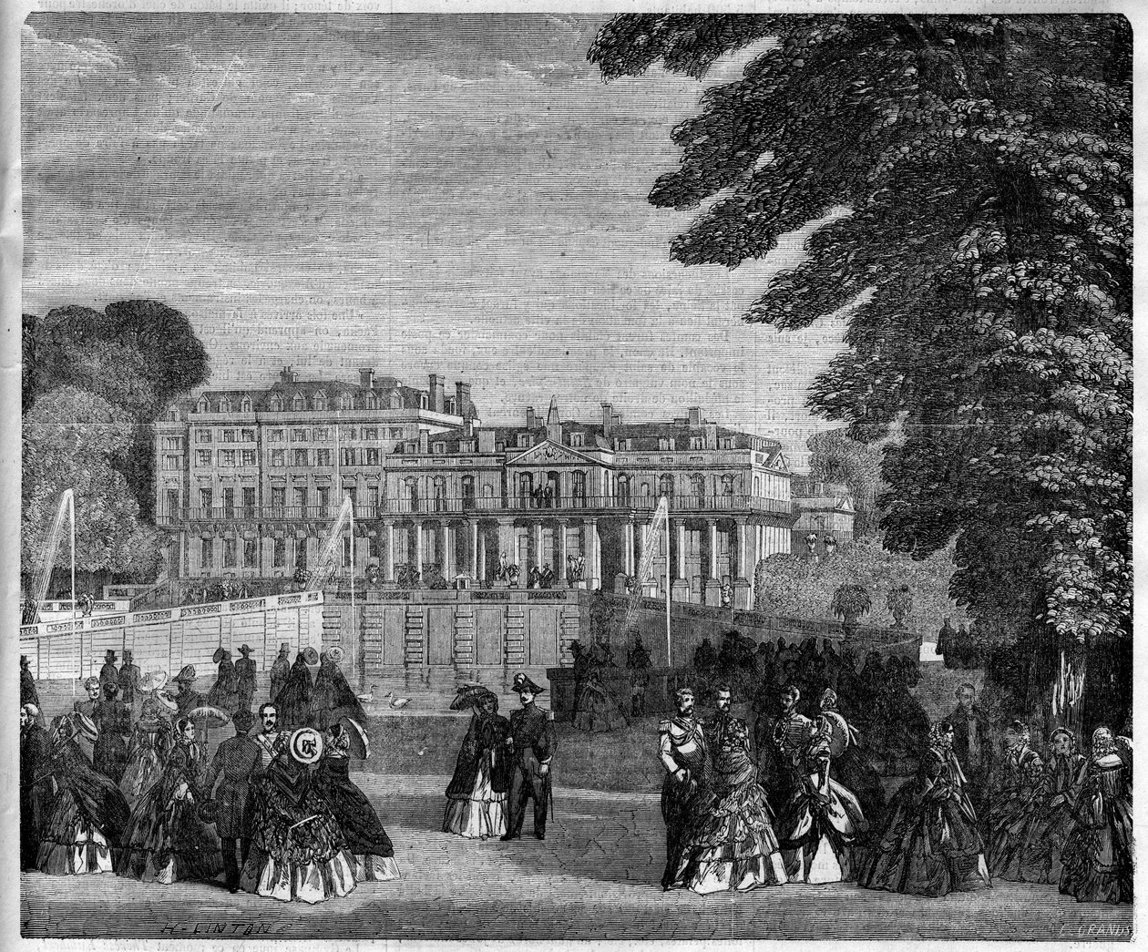 Ansicht des Schlosses Saint Cloud (Saint Cloud) im Jahr 1868 von Unknown artist