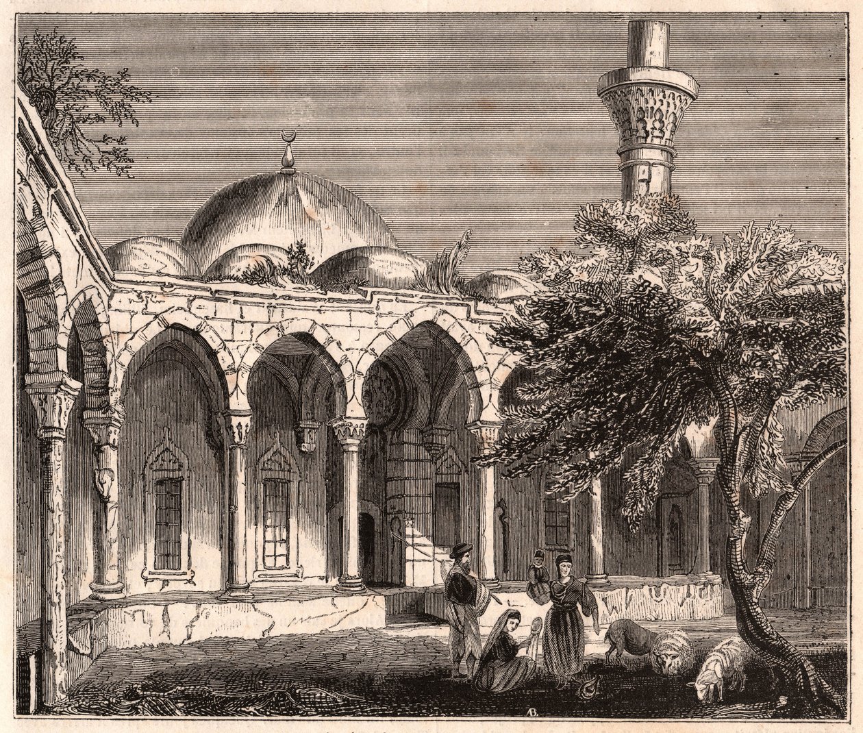 Ansicht der Ruinen einer Moschee in Payas (oder Bayas) in Syrien, nahe Aleppo von Unknown