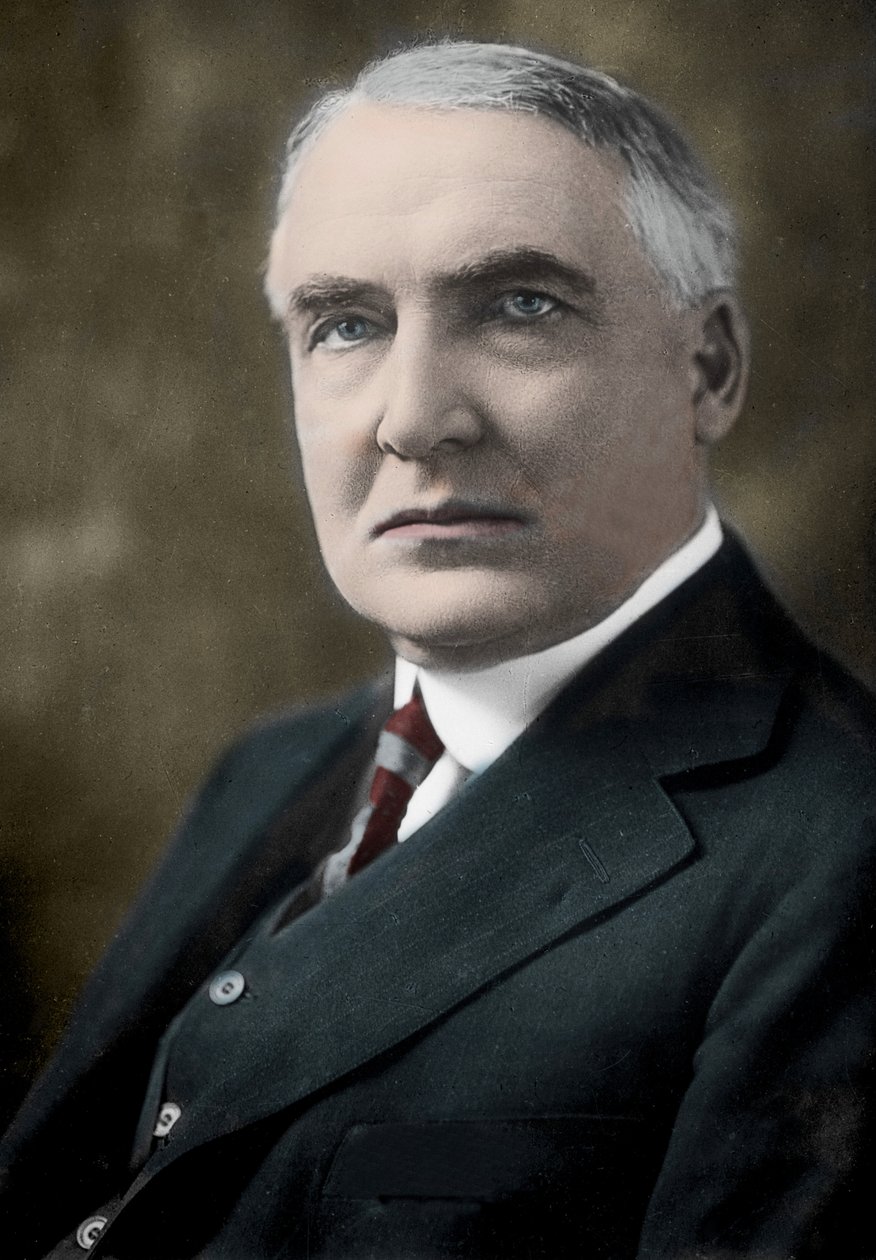 Warren Gamaliel Harding (1865-1923), 29. Präsident der Vereinigten Staaten. von Unknown Artist