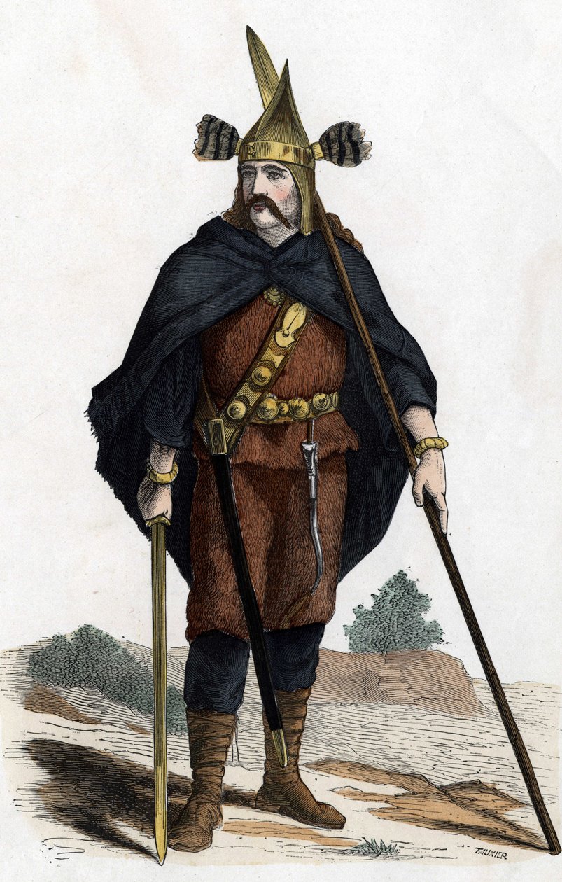 Krieger, Bronzezeit - in „Les Costumes civil et militaires des Français à travers les siècles Paris F. Roy 1882“ von Unknown artist