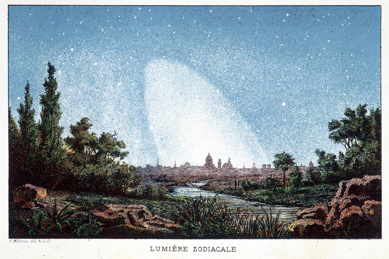 Zodiakallicht - in „Geschichte der Sterne“ von J. Rambosson von Unknown artist