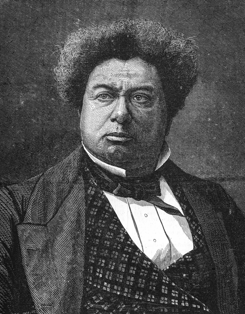 Porträt von Alexandre Dumas Vater. Französischer Romanautor und Dramatiker (1802 bis 1870) von Unknown artist