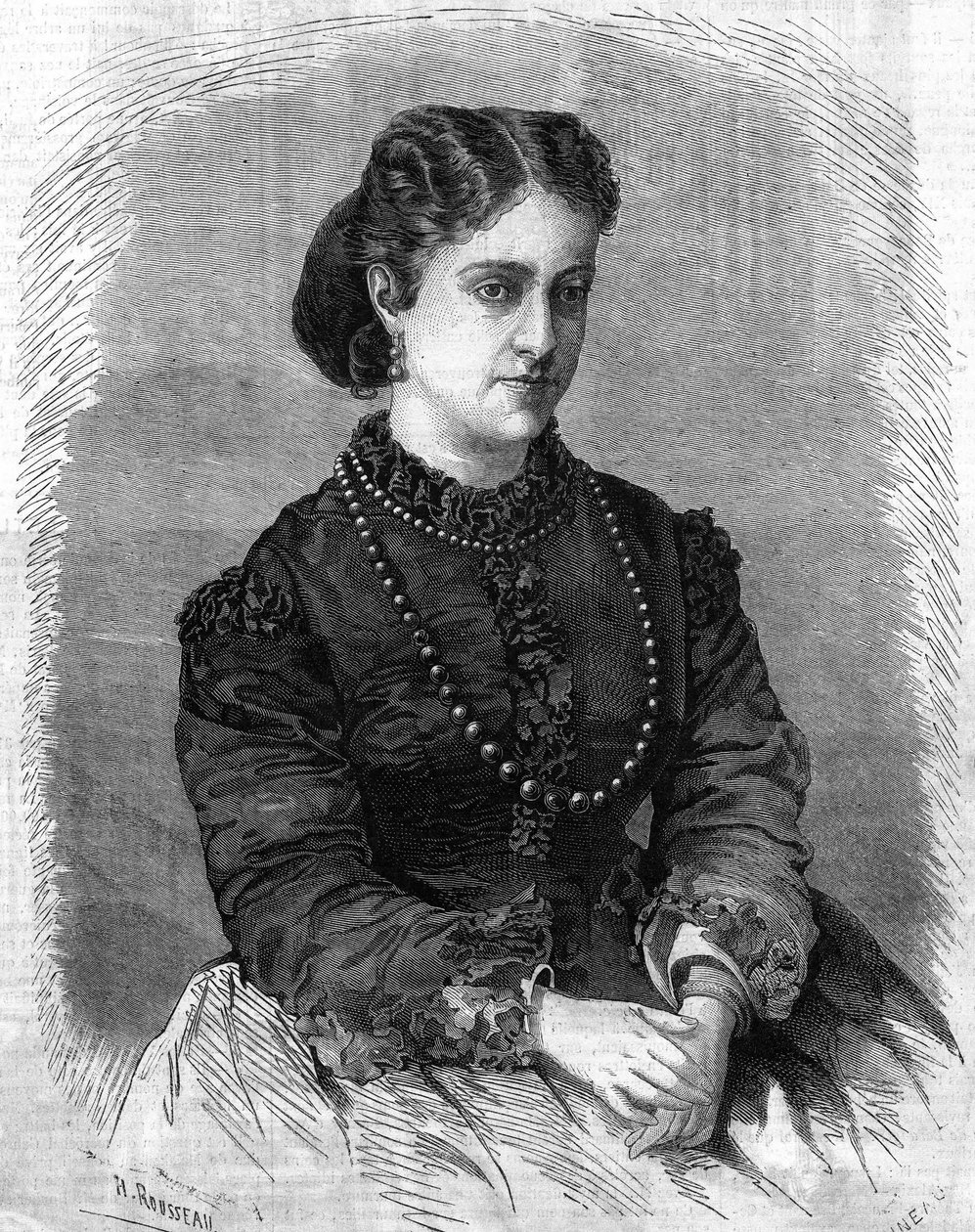 Porträt von Adelina Patti. Italienische Sängerin (1843 bis 1919) Gravur von 1864. von Unknown artist