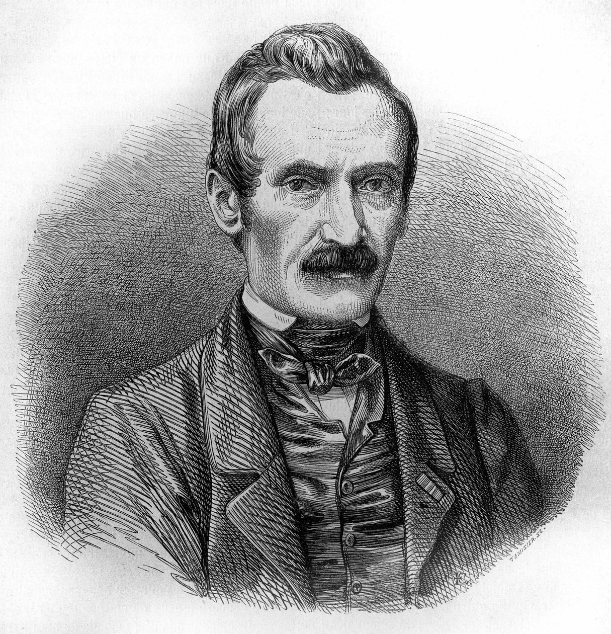 Porträt von Alexandre Calame. Schweizer Maler und Graveur (Vevey) von Unknown artist