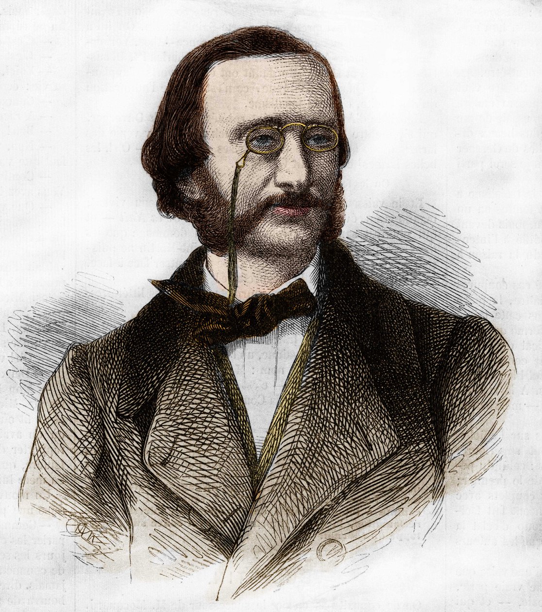 Porträt von Jacques Offenbach (1819-1880), deutscher Komponist, naturalisierter Franzose. von Unknown artist