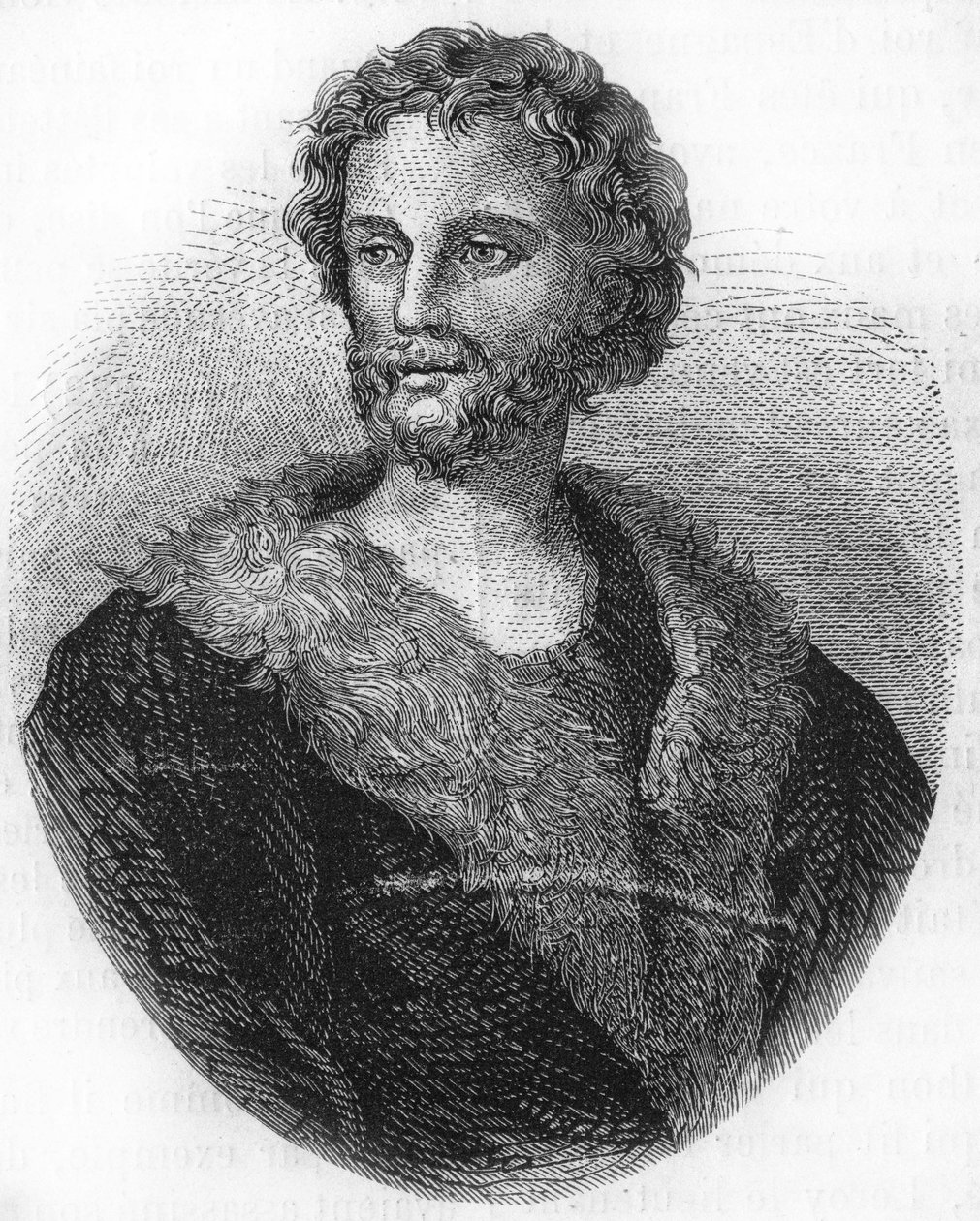 Porträt von Mathurin Régnier. Französischer Dichter (1573-1613) Gravur von 1866 von Unknown artist