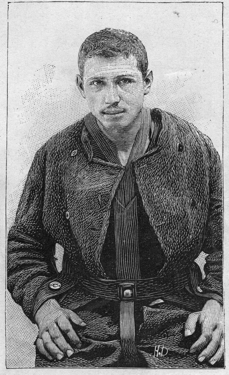 Der Anarchist Caserio Santo, Mörder von Präsident Sadi Carnot (1837-1894). von Unknown artist