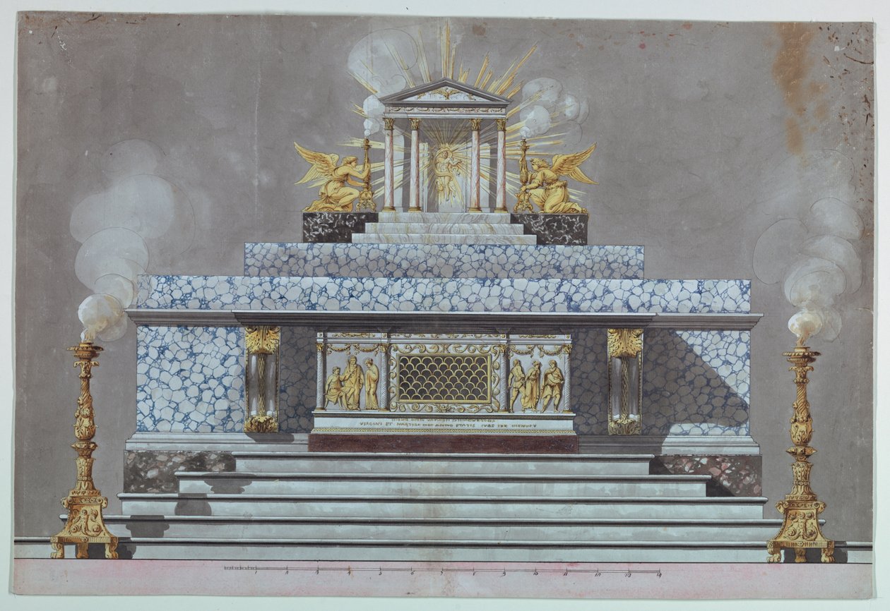 Altar einer jungfräulichen Märtyrerin [St. Lucia?] von Unknown, Italian