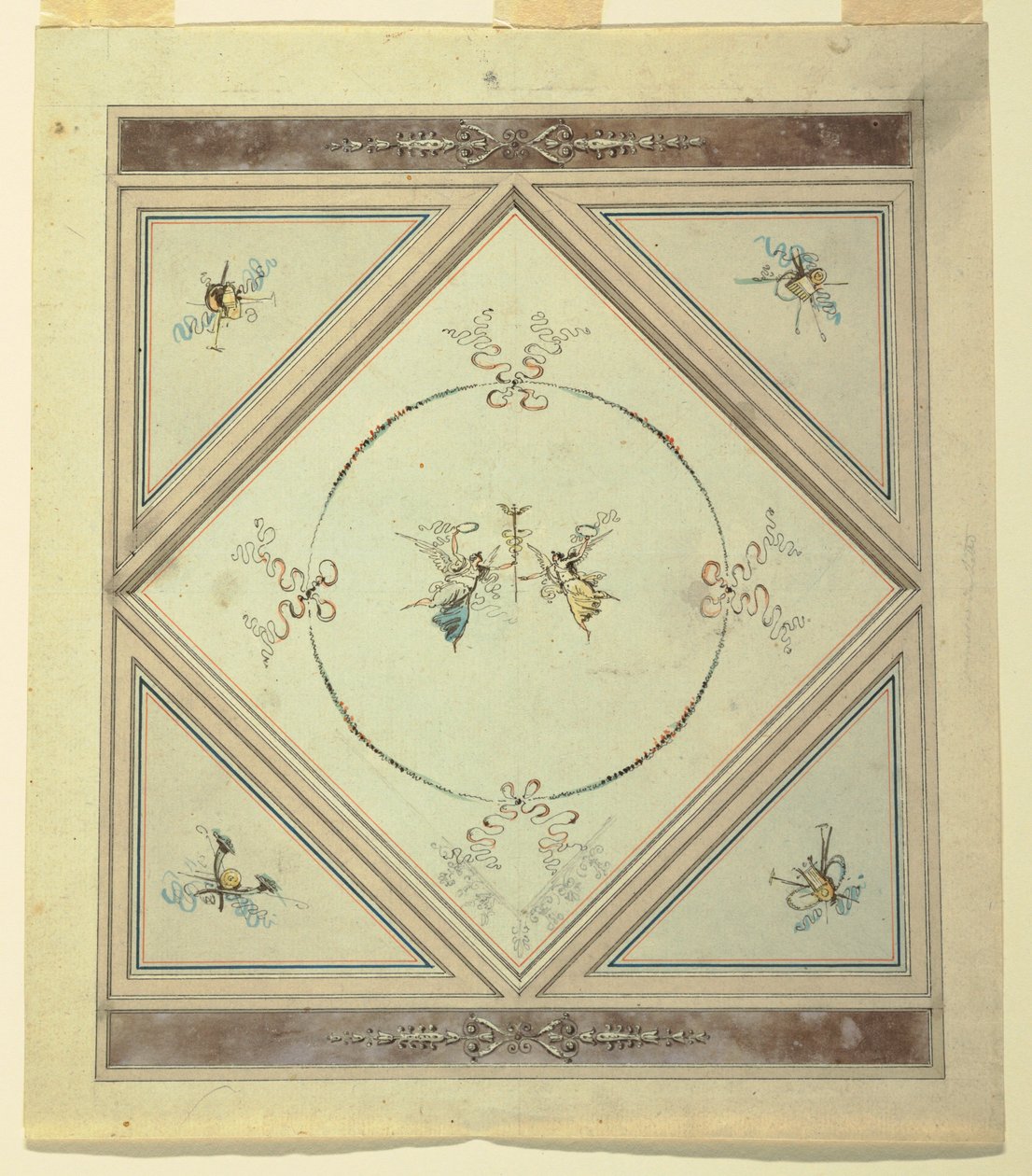 Zeichnung, Decke eines Schlafzimmers, 1820–23 von Unknown artistUnknown artist