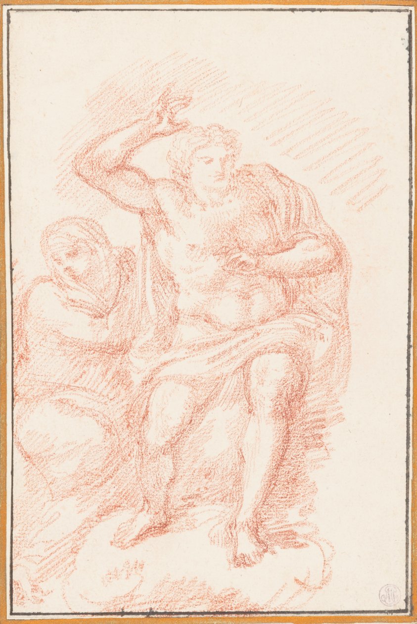 Zeichnung, Christus und Maria aus dem Jüngsten Gericht, ca. 1759–70 von Unknown artistUnknown artist