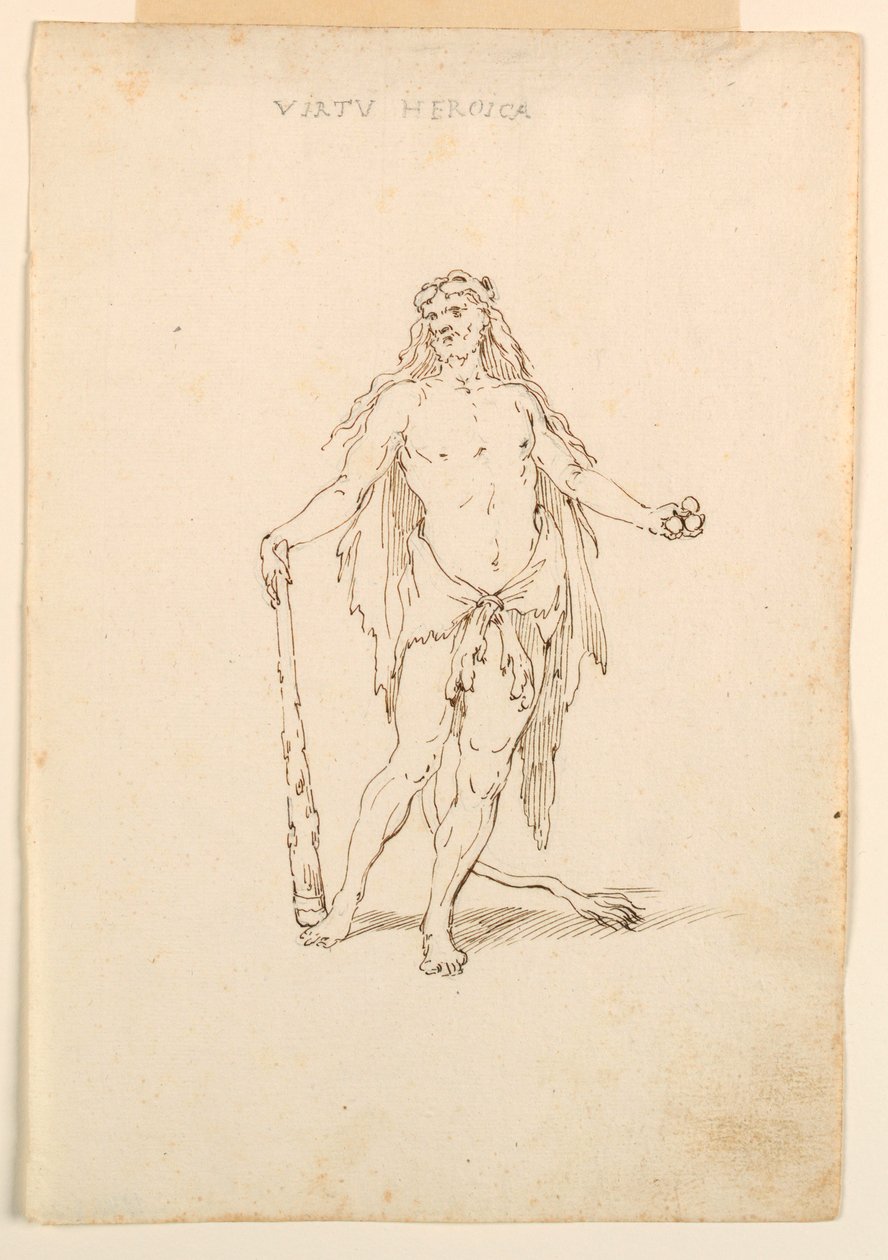 Kostümentwurf: Heroische Kraft für ein Ballett, ca. 1720 von Unknown artistUnknown artist