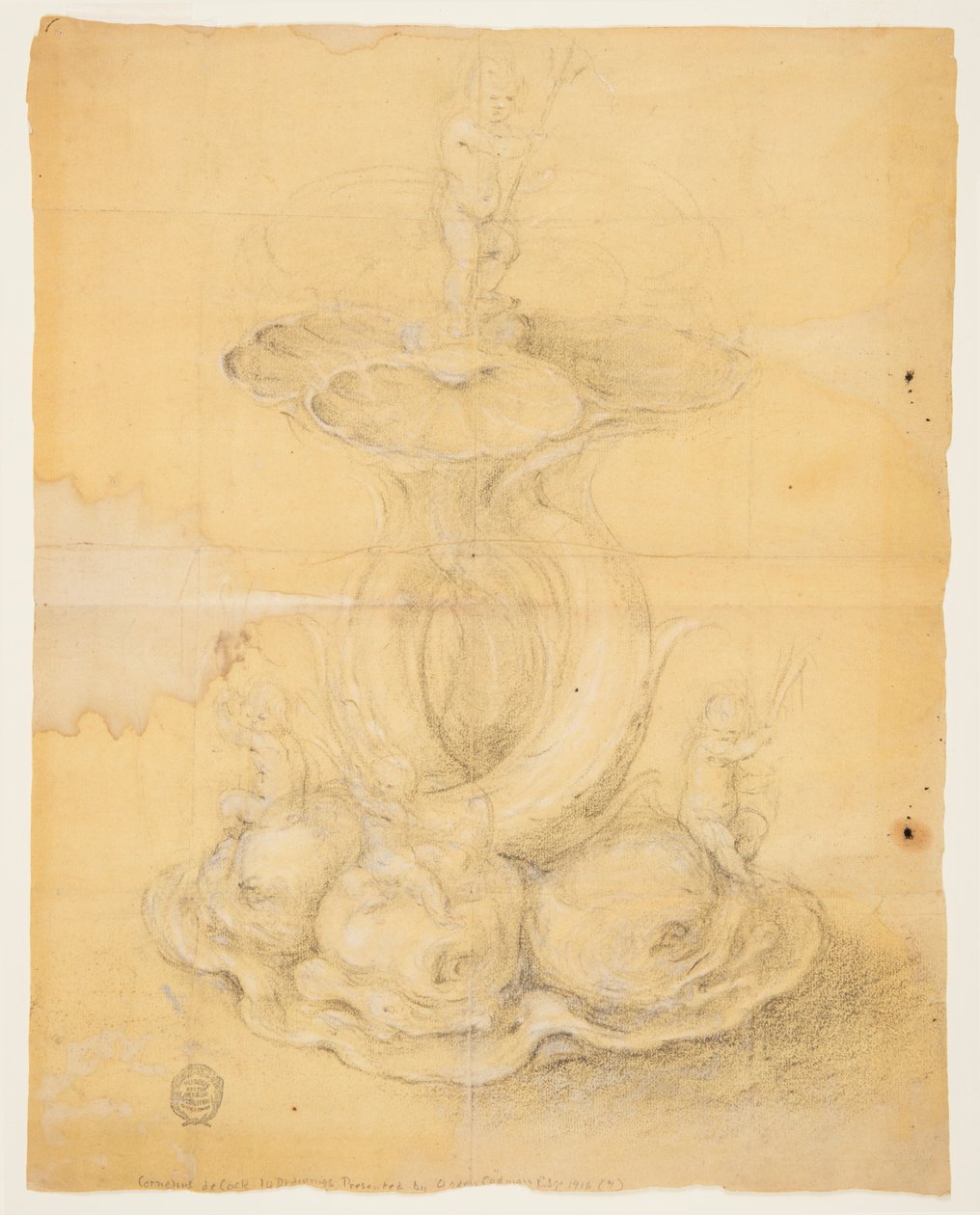 Zeichnung, Entwurf für ein Mittelstück, 1630–1660 von Unknown artistUnknown artist