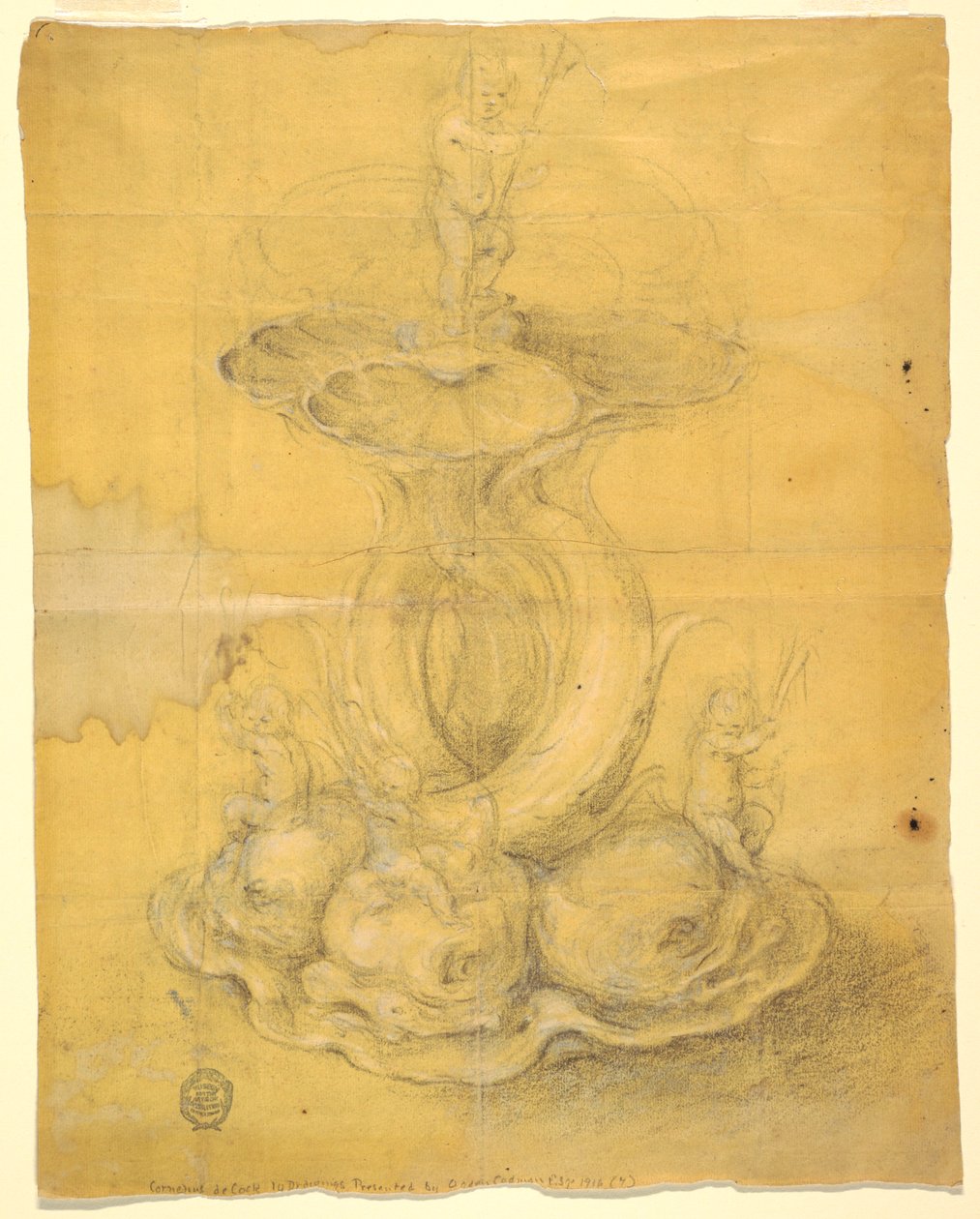 Zeichnung, Entwurf für ein Mittelstück, 1630–60 von Unknown artistUnknown artist