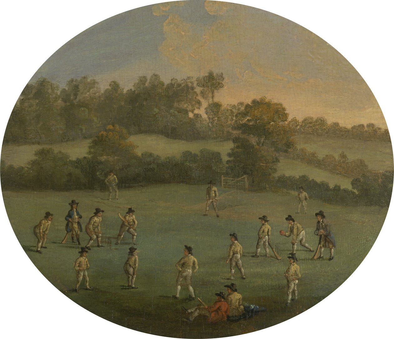 Ein Cricketspiel (Der Royal Academy Club in Marylebone Fields, jetzt Regent
