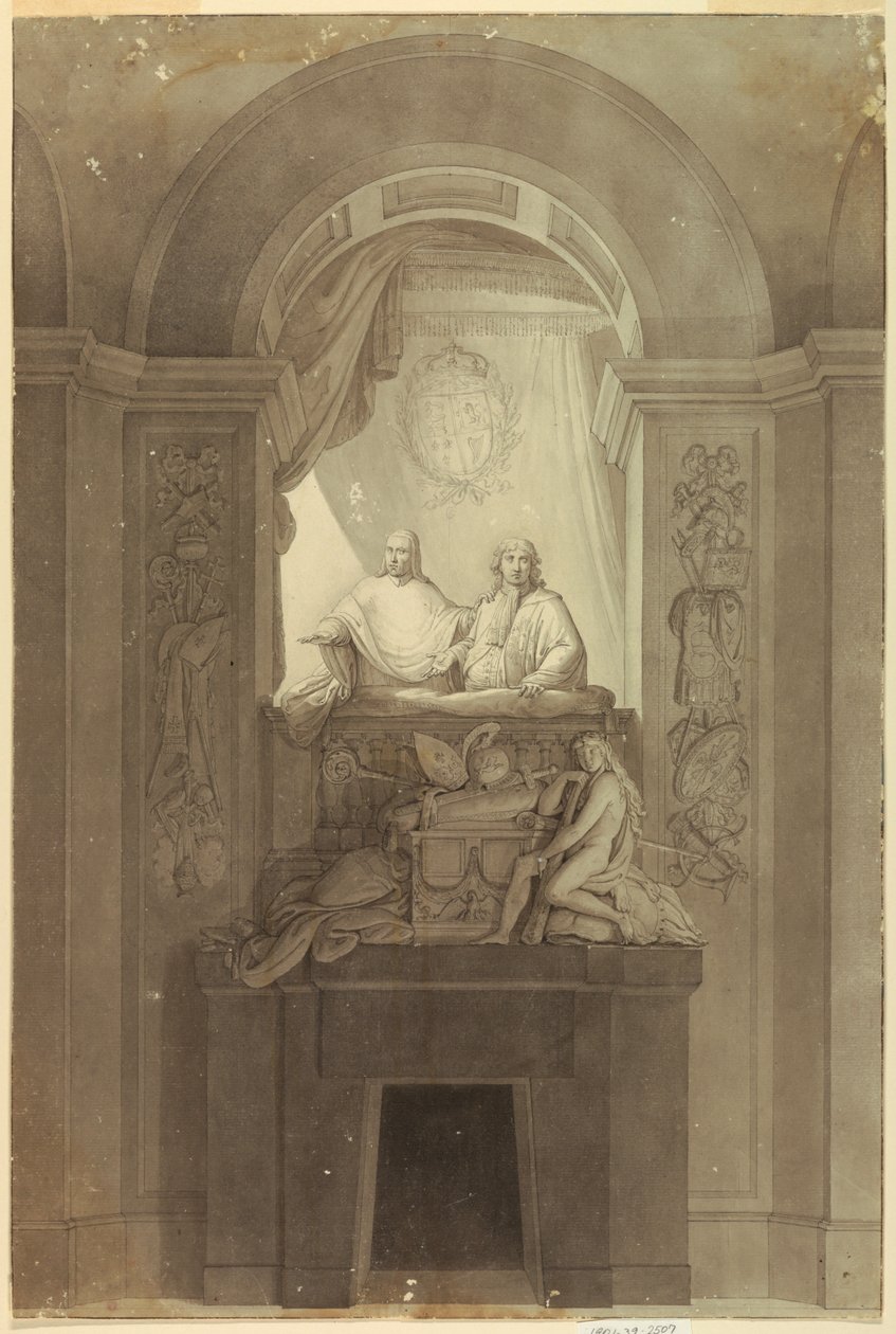 Ein Grabdenkmal von Henry Cardinal York (1725-1807) und Charles Edward Stuart, dem "Jungen Prätendenten" (1720-1788) von Unknown artist