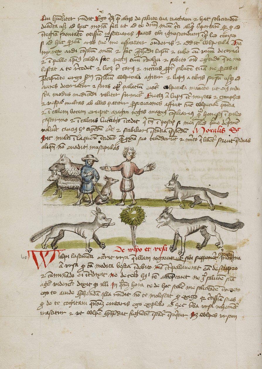 Ein Schäfer mit seinem Hund und Herde; Ein Mann vertreibt einen Wolf von Unknown artist
