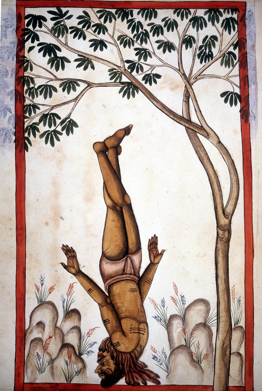 Ein Fakir aus dem Manuskript (ms.8300) „Geschichte der Mogul“ von Stefano Nivibus Cardeira. 18. Jahrhundert. Biblioteca Marciana, Venedig von Unknown artist