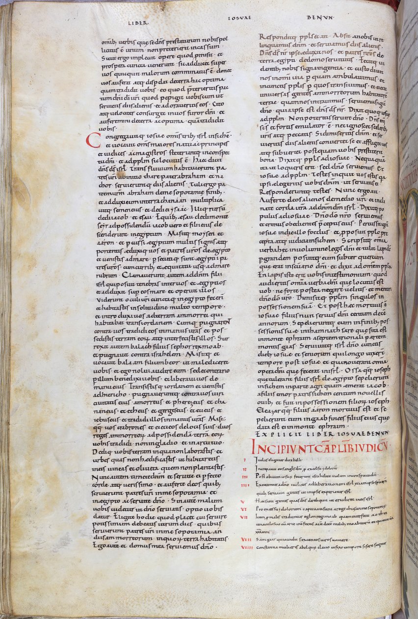 Eine Seite aus der Bibel des 11. Jahrhunderts von Unknown artist