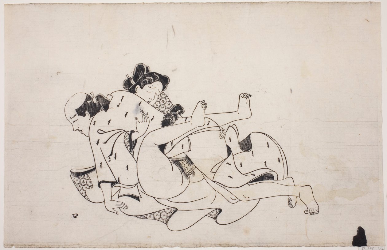 Ein Blatt aus einem Shunga-Album von Unknown artist