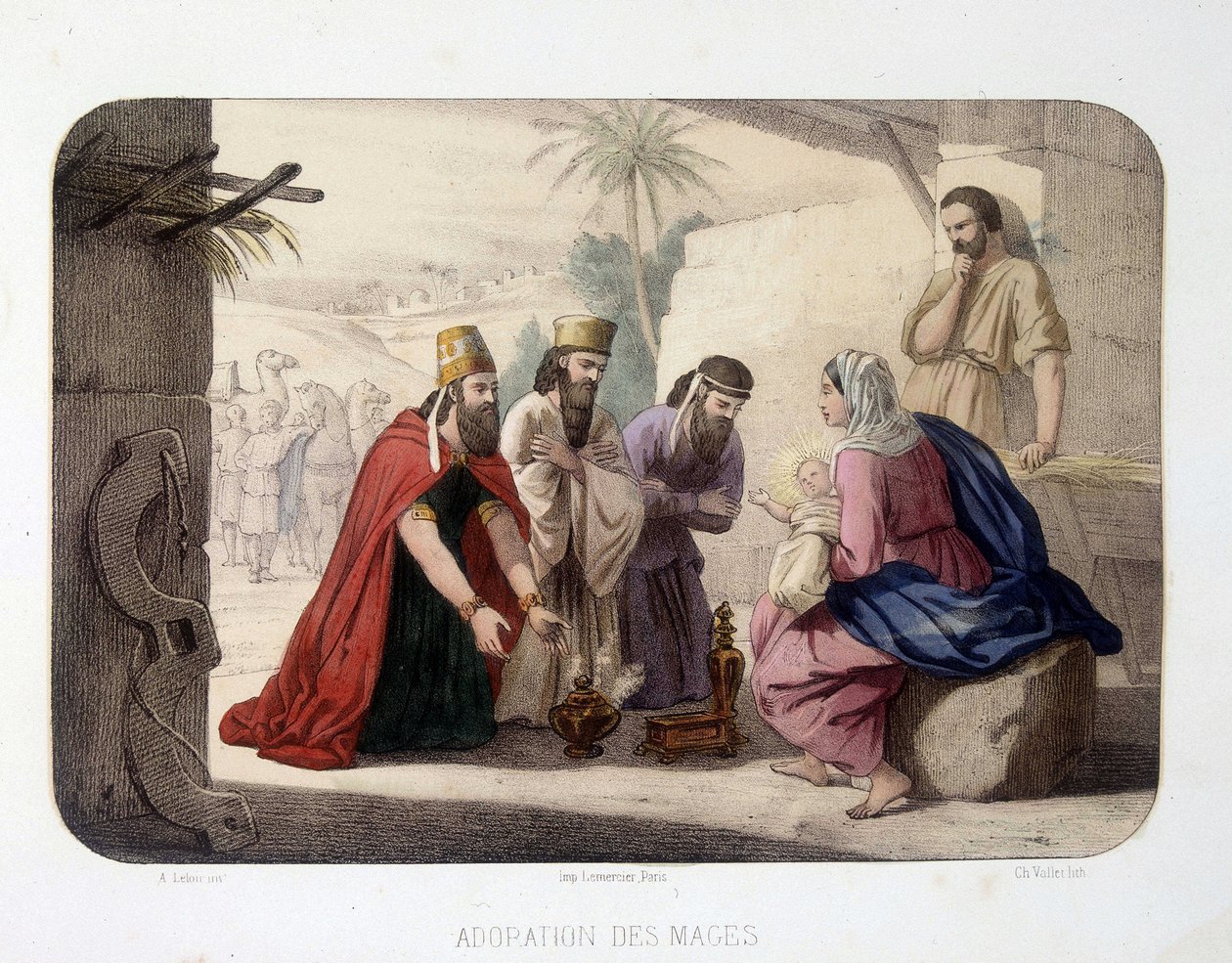 Anbetung der Heiligen Drei Könige (Opfergabe an Christus, die Jungfrau Maria und Joseph) von Unknown artist
