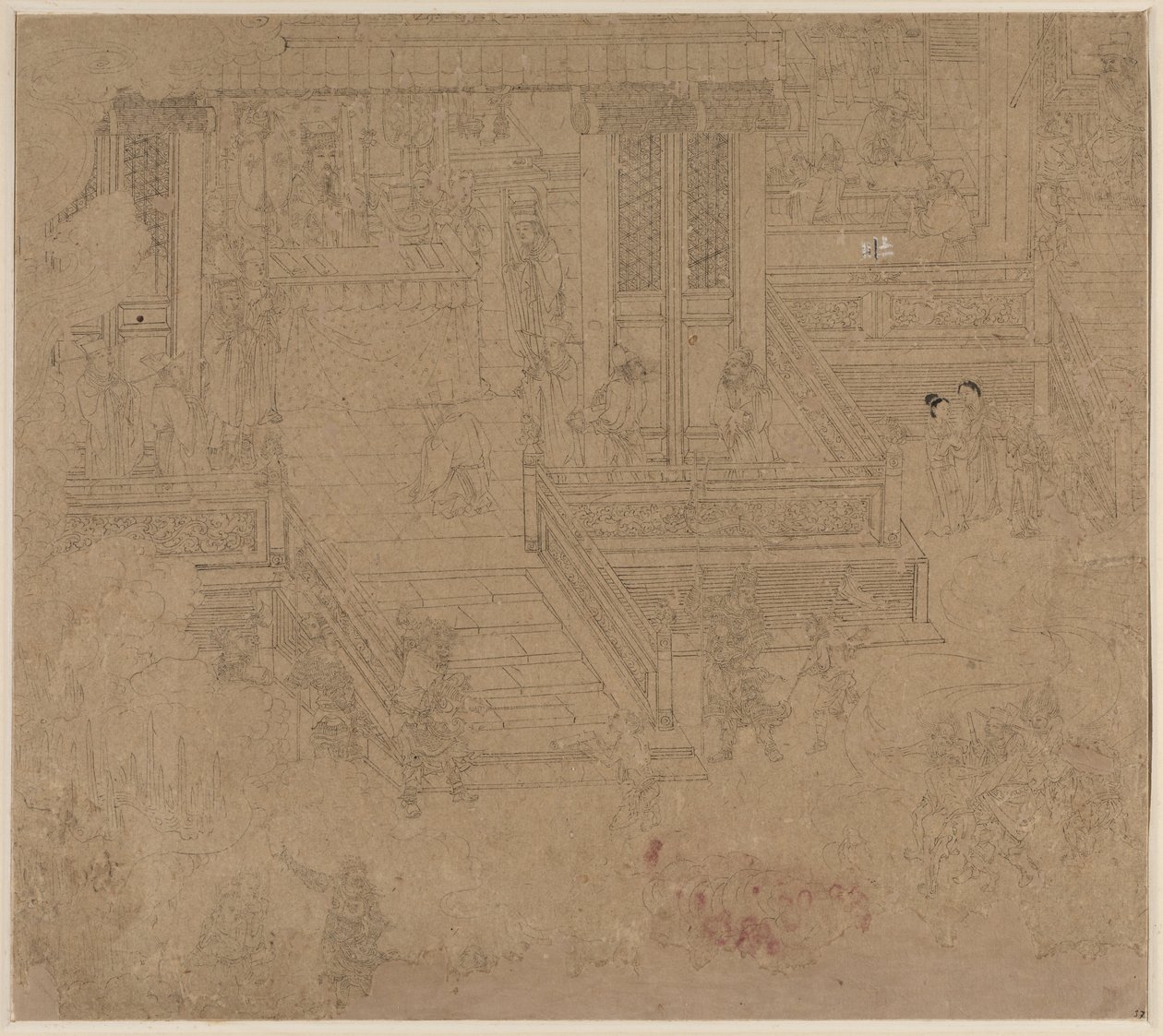 Album der daoistischen und buddhistischen Themen: Könige der Hölle: Blatt 37 von Unknown artist