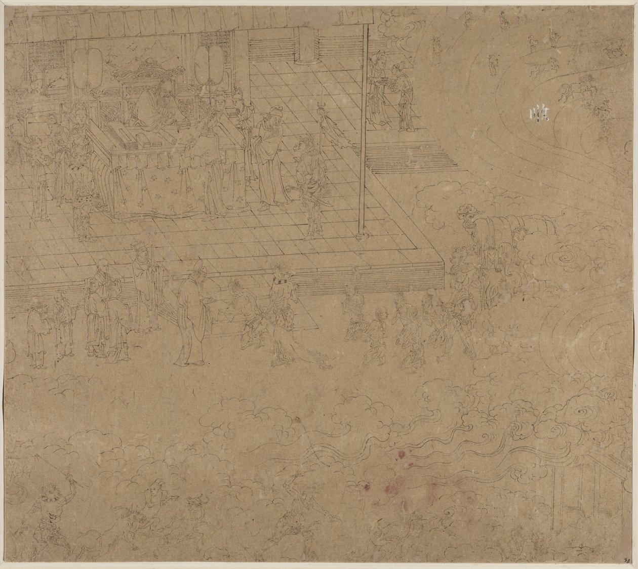 Album der daoistischen und buddhistischen Themen: Könige der Hölle: Blatt 38 von Unknown artist