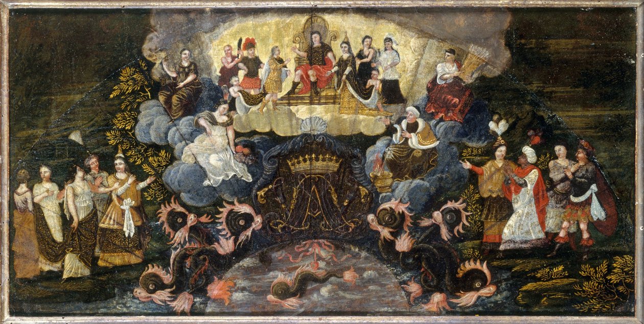 Allegorie bei der Hochzeit des Dauphins mit Marie-Anne von Bayern, 7. März von Unknown artist
