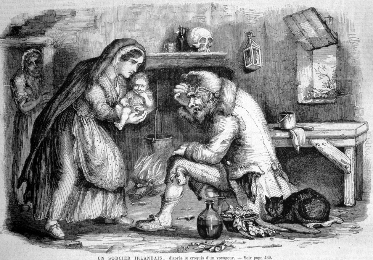 Ein irischer Zauberer, anonyme Zeichnung von Unknown artist