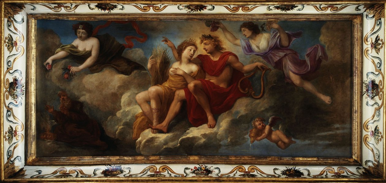 Apollo und die vier Jahreszeiten, Frühling, Sommer, Herbst und Winter, zwischen 1645 und 1655 von Unknown artist