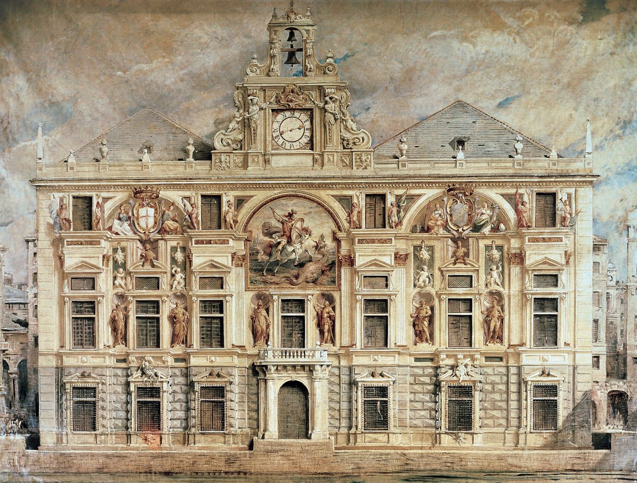 Bank von San Giorgio in Genua, Italien von Unknown artist