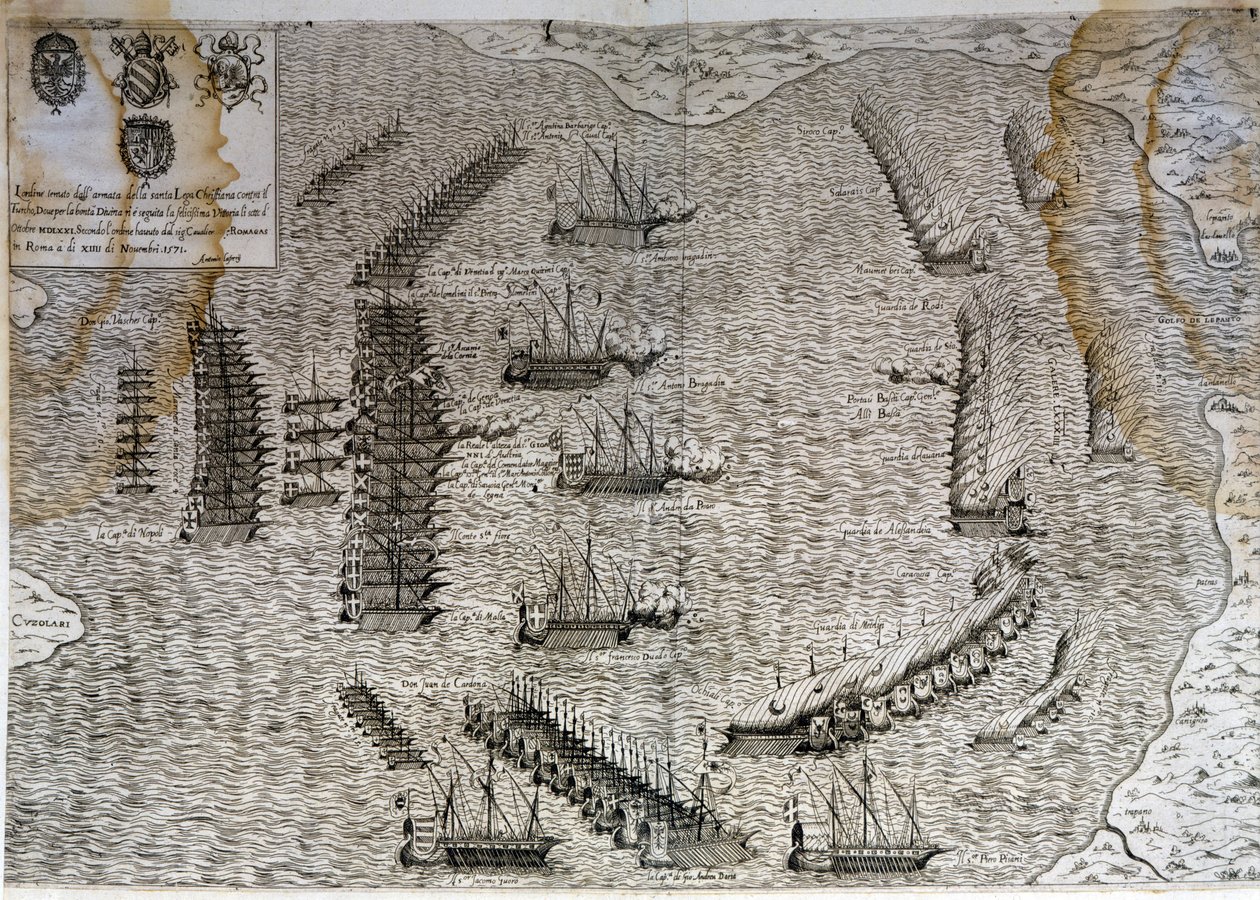 Schlacht von Lepanto von Unknown artist