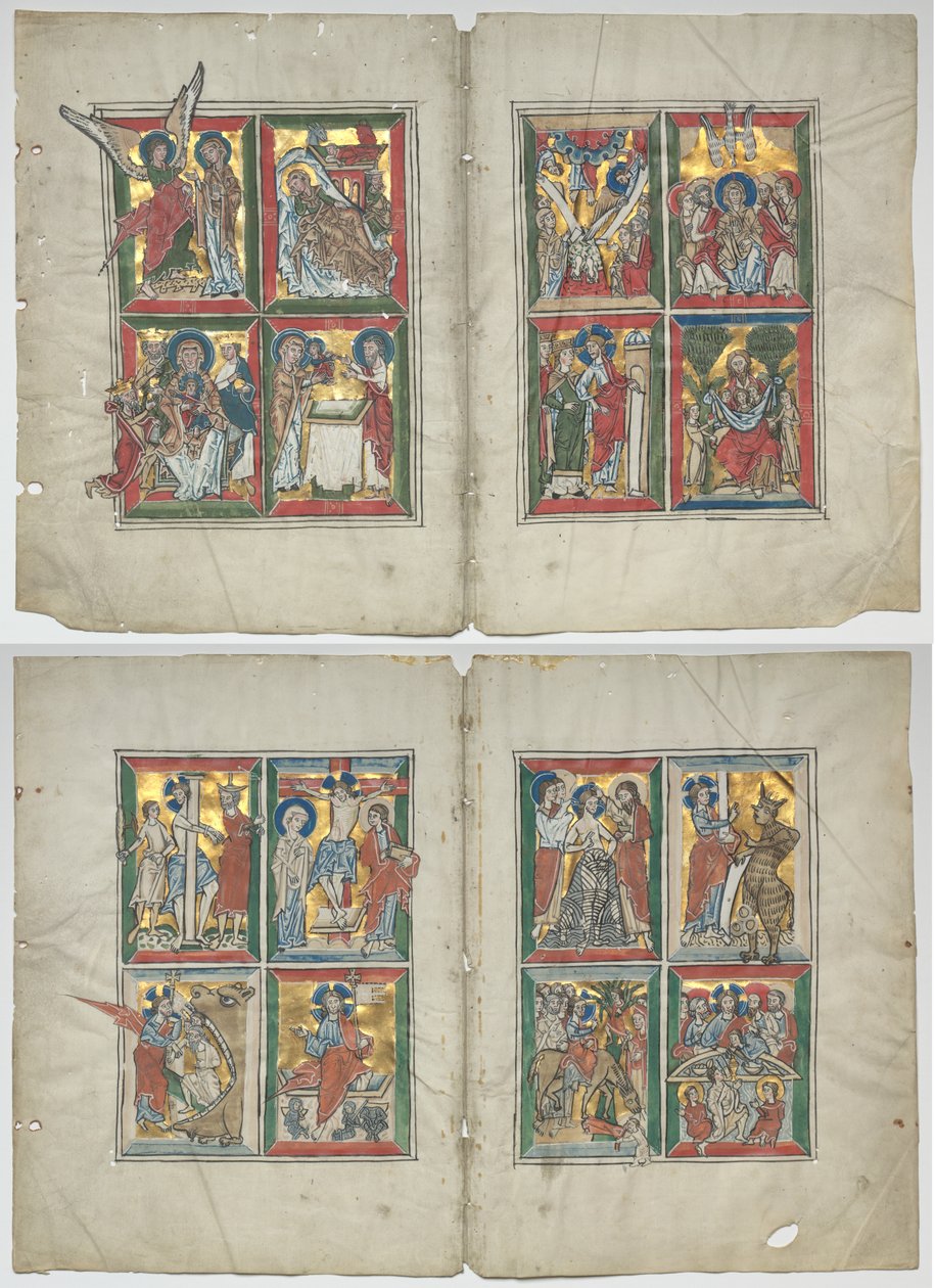 Bifolium mit Szenen aus dem Leben Christi von Unknown artist