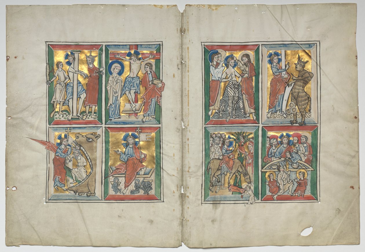 Bifolio mit Szenen aus dem Leben Christi von Unknown artist