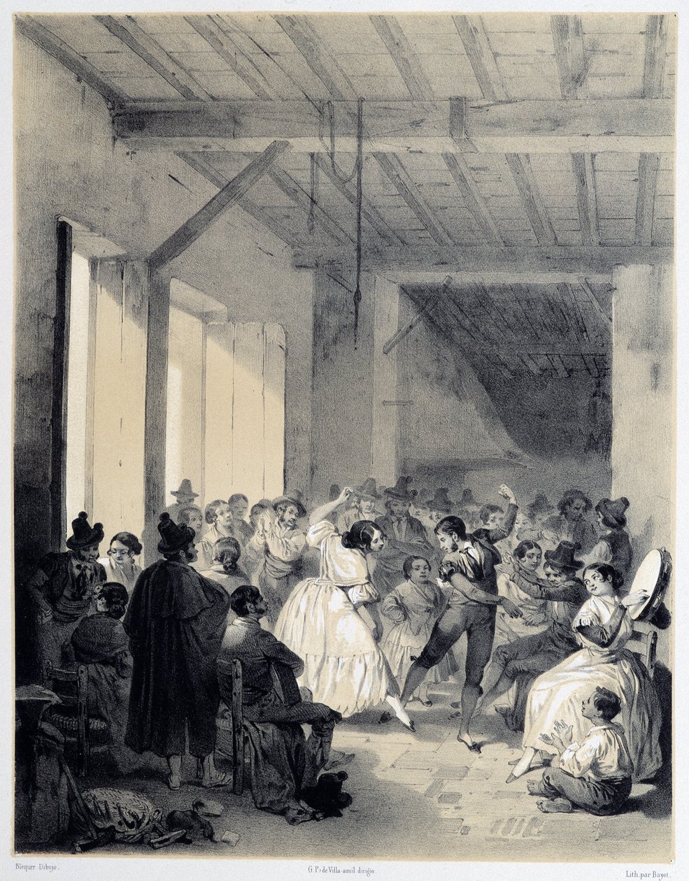 Böhmischer Ball, „Künstlerisches und monumentales Spanien berühmter Orte und Denkmäler Spaniens“ von Don Genaro Perez de Villa von Unknown artist
